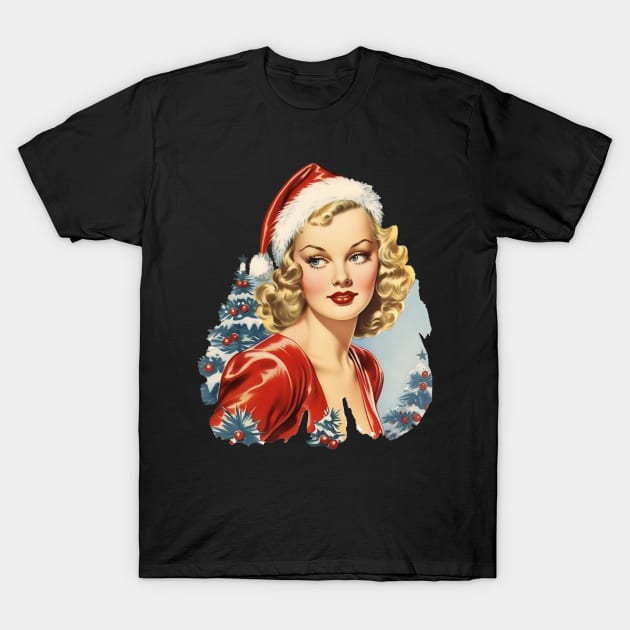 Vintage Mrs Claus T-Shirt by JunkyDotCom